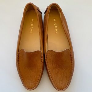 Tan M Gemi Driving Loafers never worn size 39.5